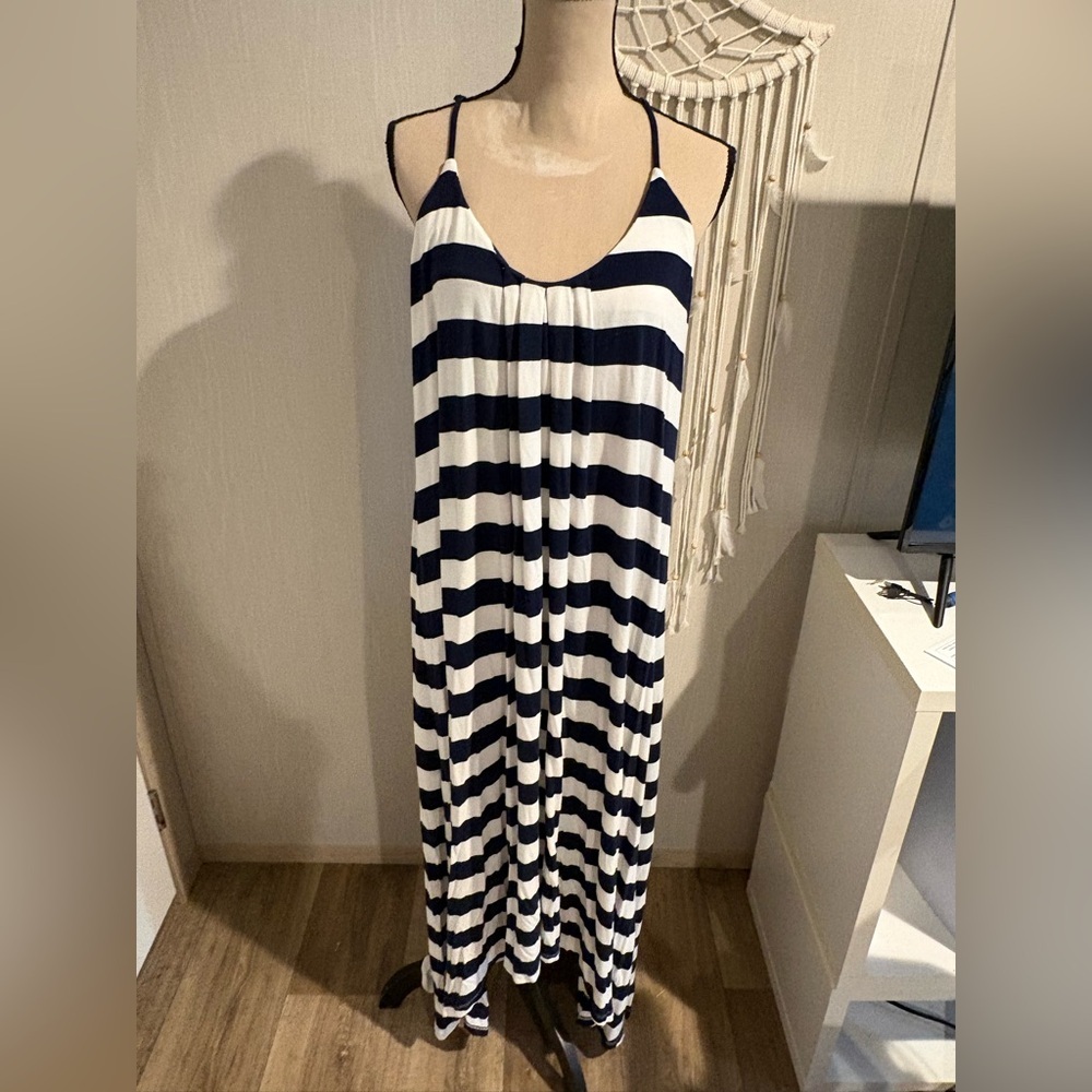 Cynthia Rowley Navy and White Striped Dress